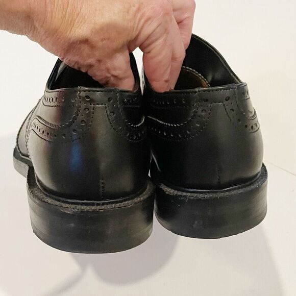 Sid Mashburn Wing Tip Brogue Shoes Size 11.5 Handmade in England Black Leather - Picture 7 of 10